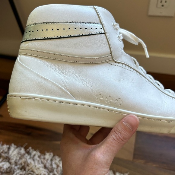 Swear London White Leather High Top Sneakers Size 43 - Picture 6 of 11